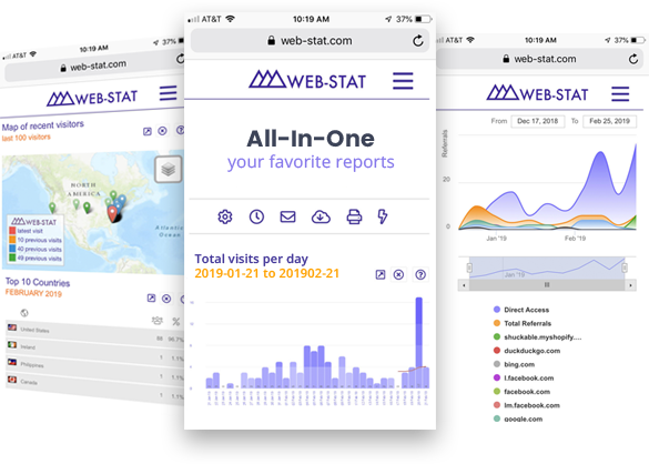 See sample mobile screens